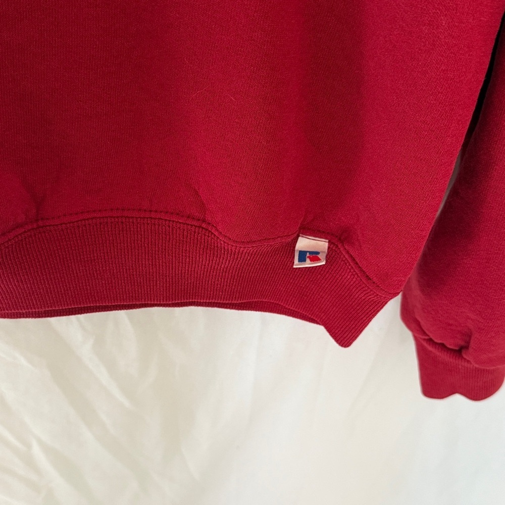 Vintage 90's Stanford University Sweatshirt small Russell Maroon Red Crewneck - Picture 4 of 5
